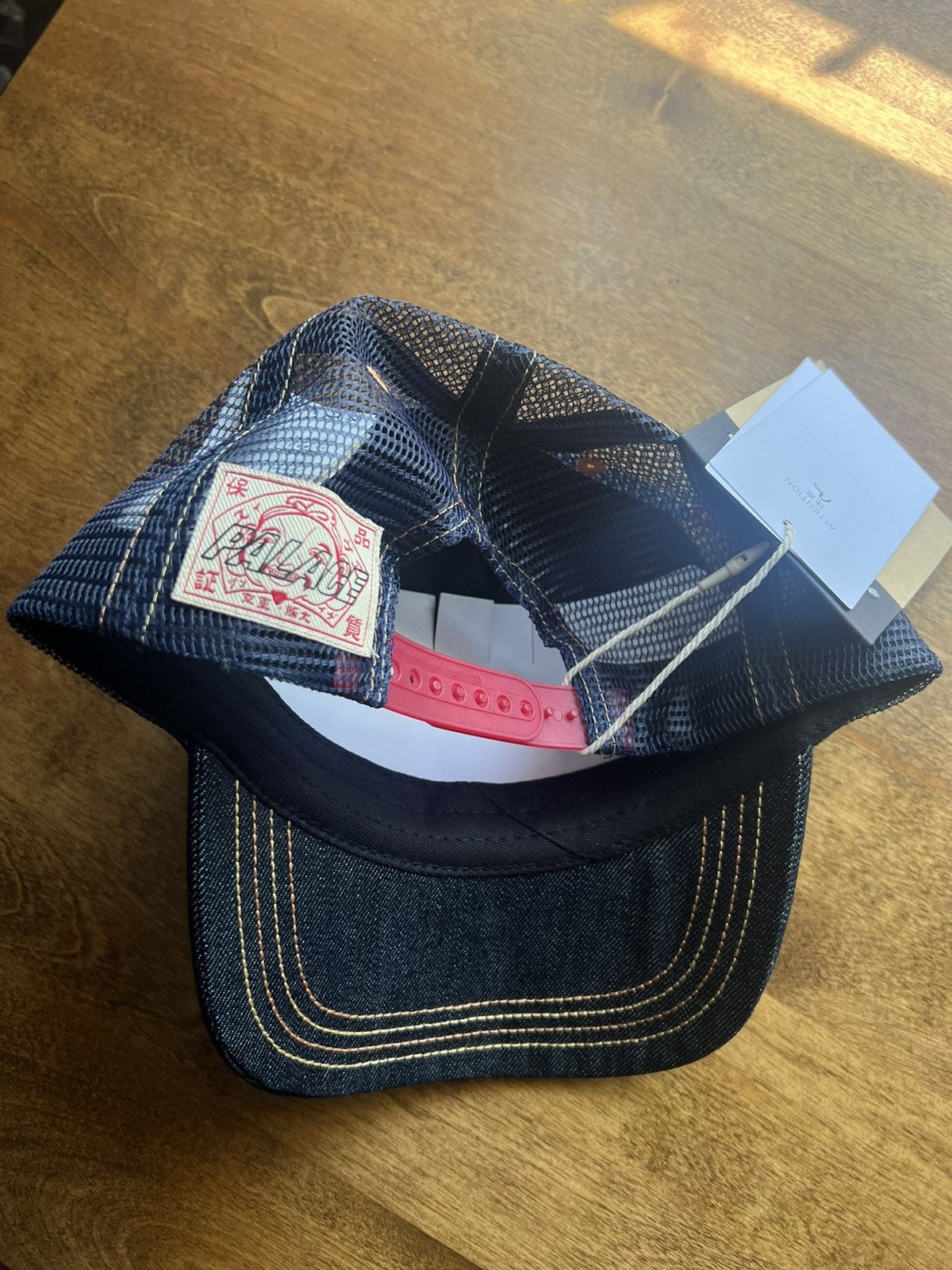 Evisu × Palace Palace Evisu Dice Mesh Trucker Hat Raw Denim Size ONE SIZE - 6 Thumbnail