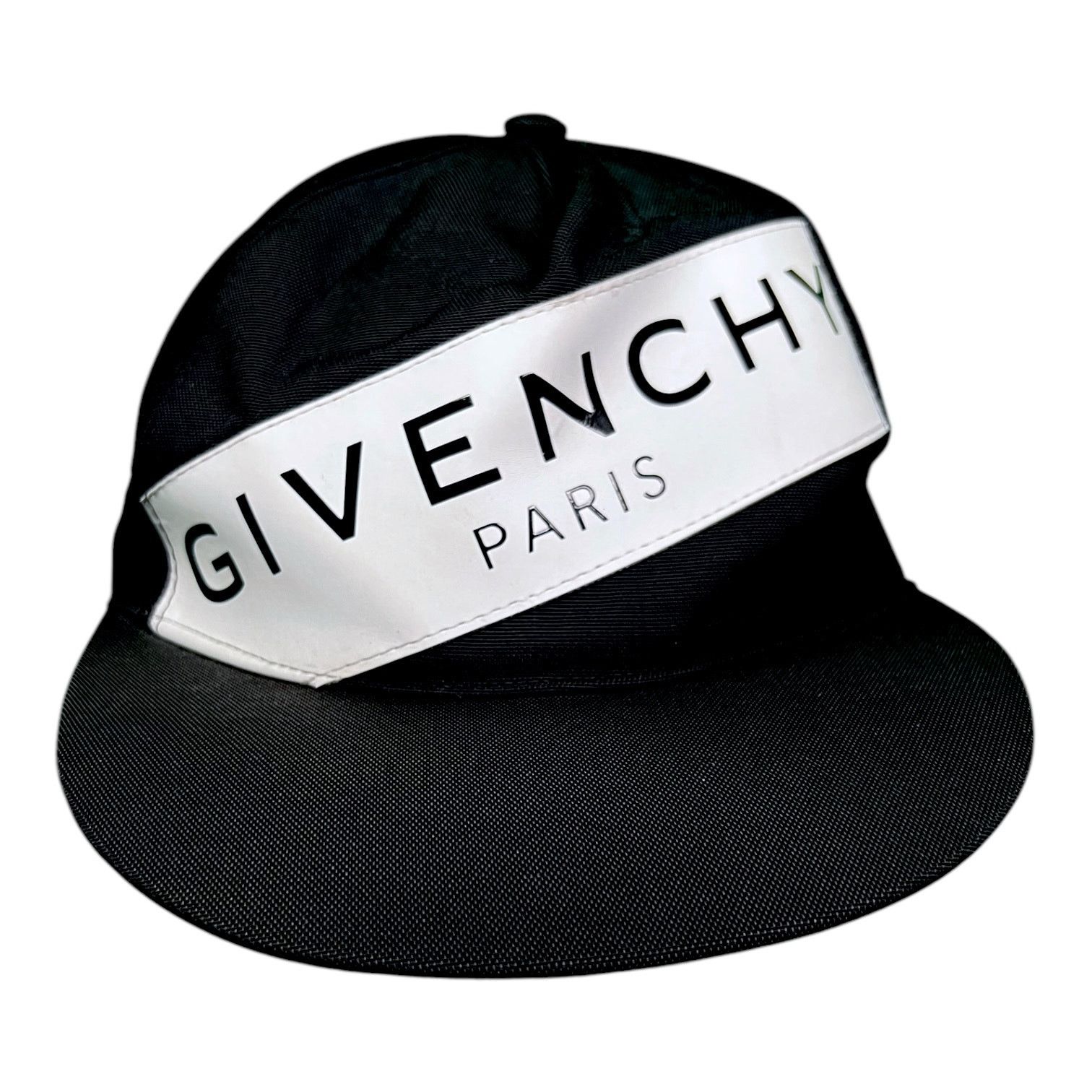 Givenchy Givenchy Paris Diagonal Tape Logo Snapback Black Hat Cap Lux Size ONE SIZE - 2 Thumbnail