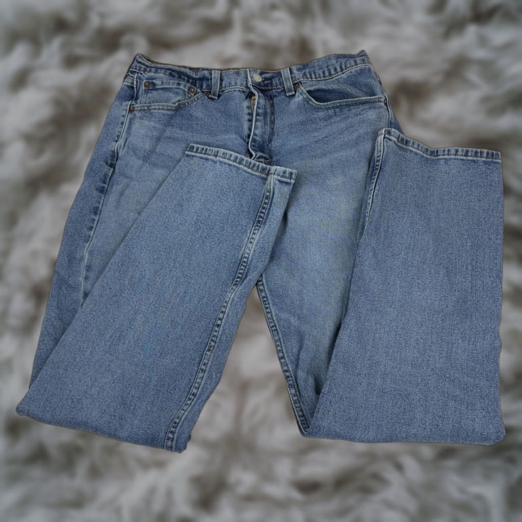Levi's Levi's 505 Jeans Mens Regular Straight 32x30 Medium Blue Denim Size US 32 / EU 48 - 1 Thumbnail