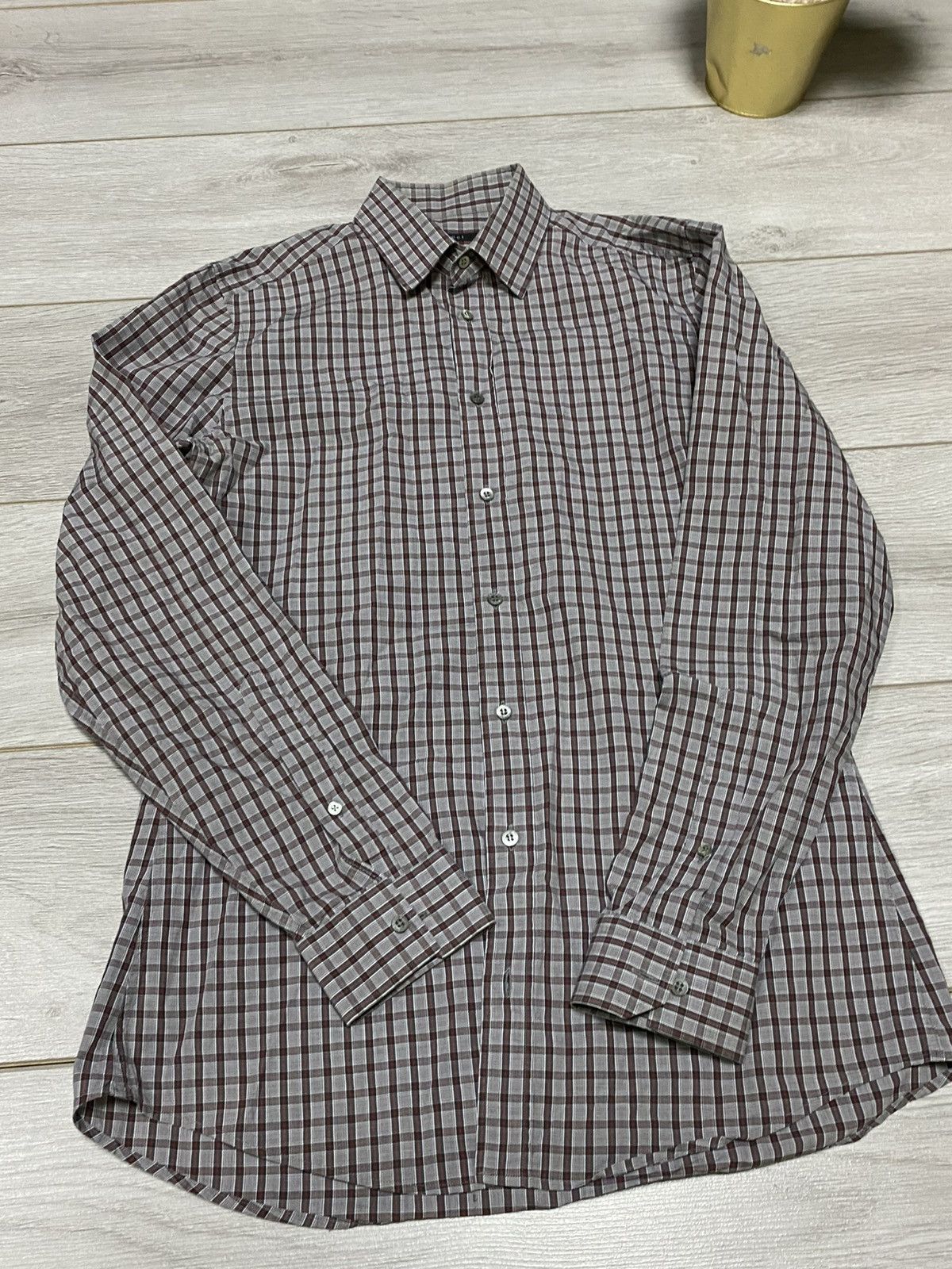 Gucci Gucci check shirt buttons up slim S-M Size US S / EU 44-46 / 1 - 4 Thumbnail