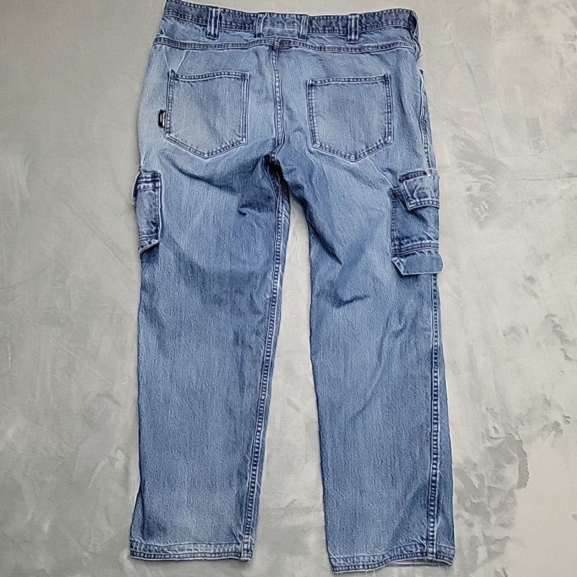 Helly Hansen Helly Hansen Jeans Mens 40 x 32 Faded Blue Denim Cargo Relaxed Fit Work Workwear Jeans Mens 40 Blue Size US 40 / EU 56 - 7 Thumbnail