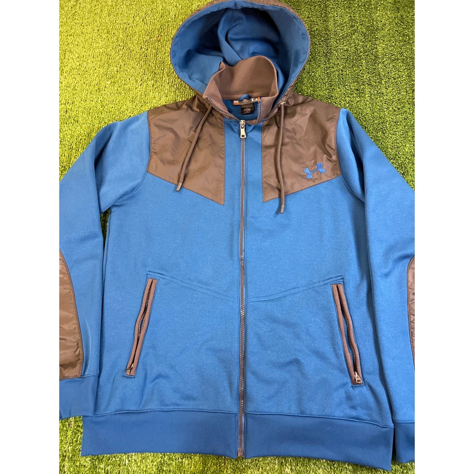 Under Armour Under Armour Mens Medium Blue Gray Full Zip Hoodie Size US M / EU 48-50 / 2 - 4 Thumbnail