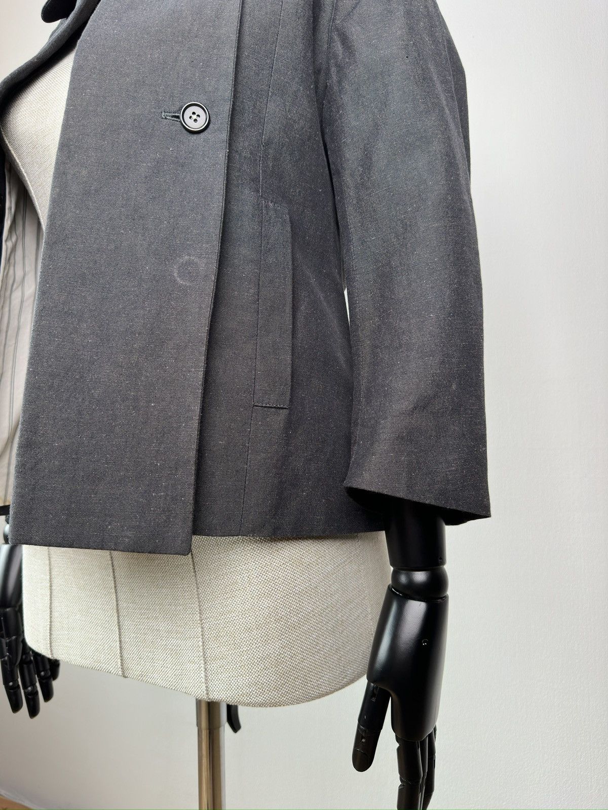 Other TOAST Linen Cotton Grey Double Breasted Blazer Jacket Size M / US 6-8 / IT 42-44 - 7 Thumbnail