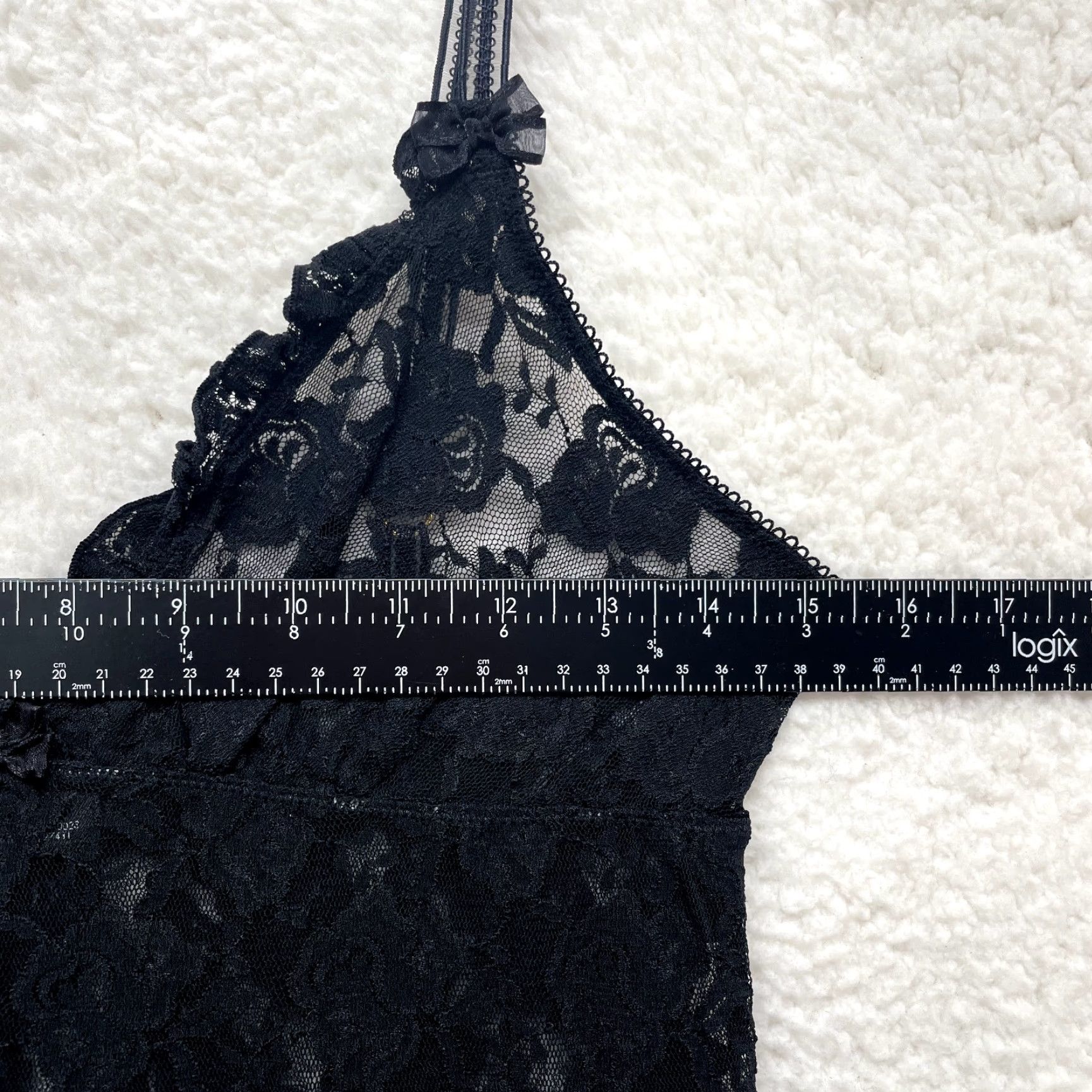 Vintage VINTAGE Y2K Midi Slip Dress Black Lace Sheer Fairy Goth Victorian Negligee L Size L / US 10 / IT 46 - 7 Thumbnail