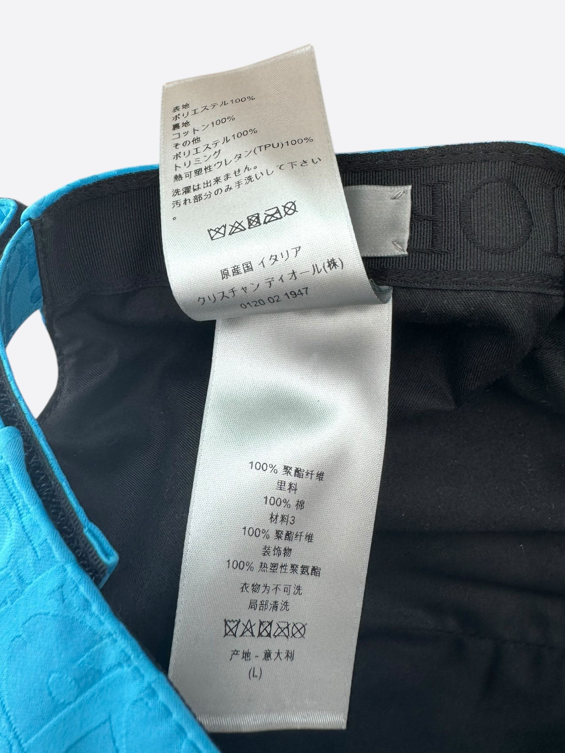 Dior Dior Light Blue Oblique Hat Size ONE SIZE - 6 Thumbnail