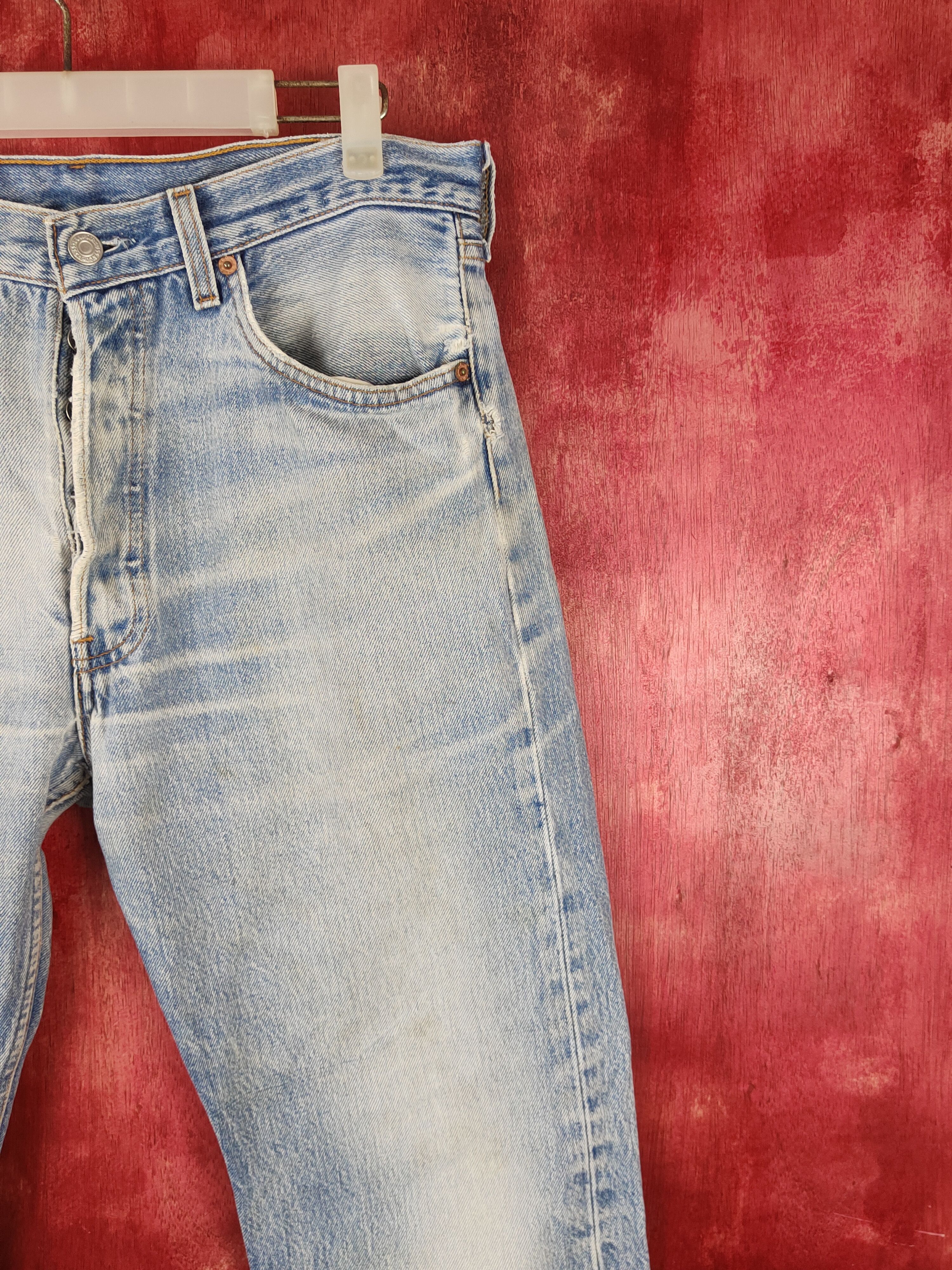 Levi's DL 501 Levi's Blue Distressed Denim vintage Pants #S1373 Size US 33 - 6 Thumbnail