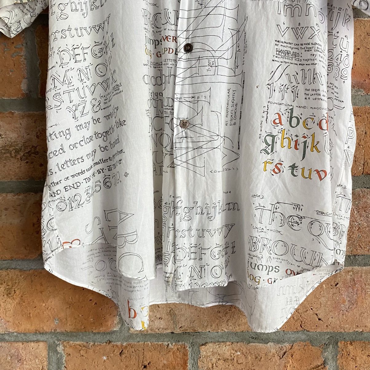 Paul Smith Paul Smith White Alphabet Print Shirt Size US XL / EU 56 / 4 - 19 Thumbnail