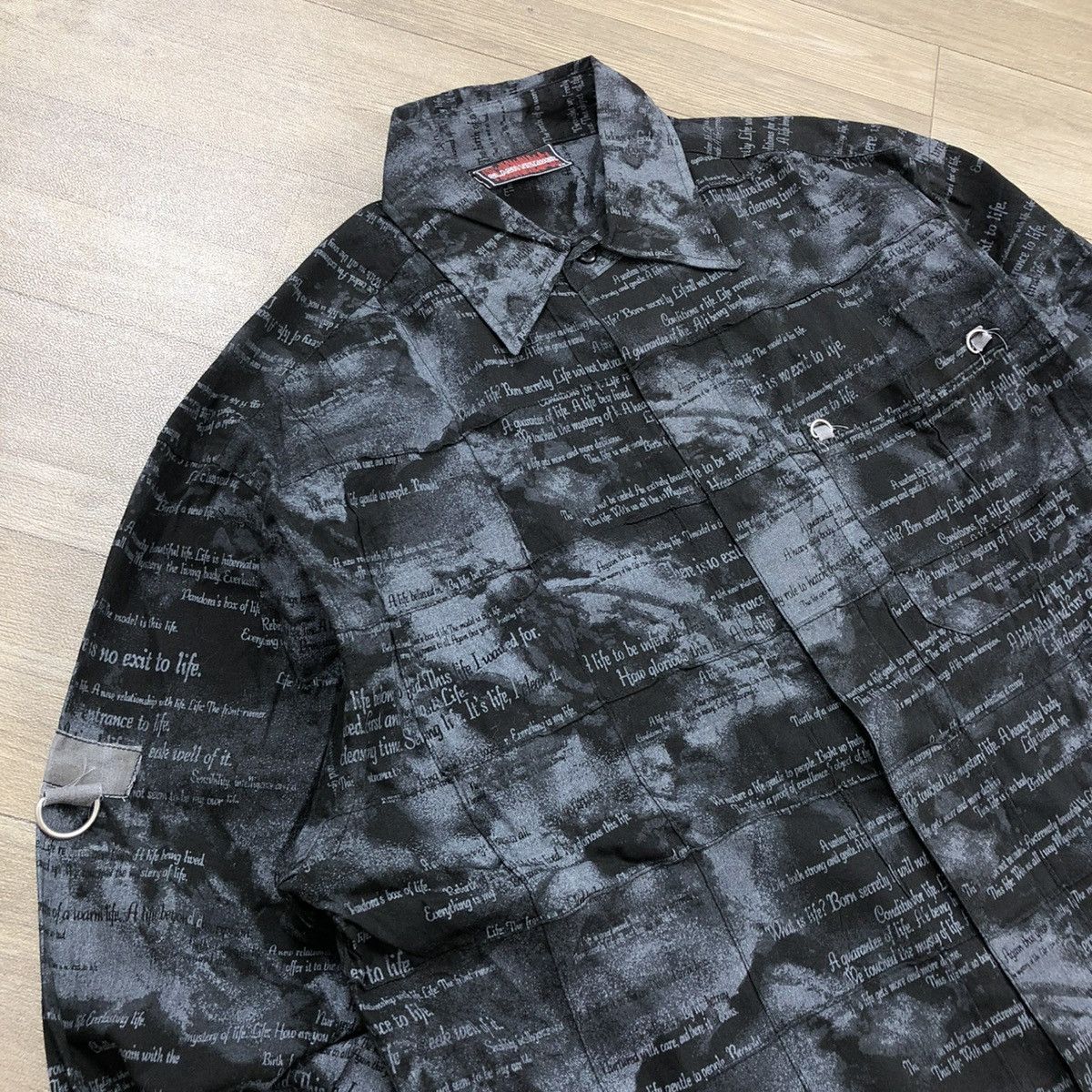 If Six Was Nine × Japanese Brand × Le Grande Bleu (L.G.B.) 2000s Slash Number H Anarchy Punk Lgb Style Button Shirt Size US M / EU 48-50 / 2 - 5 Thumbnail