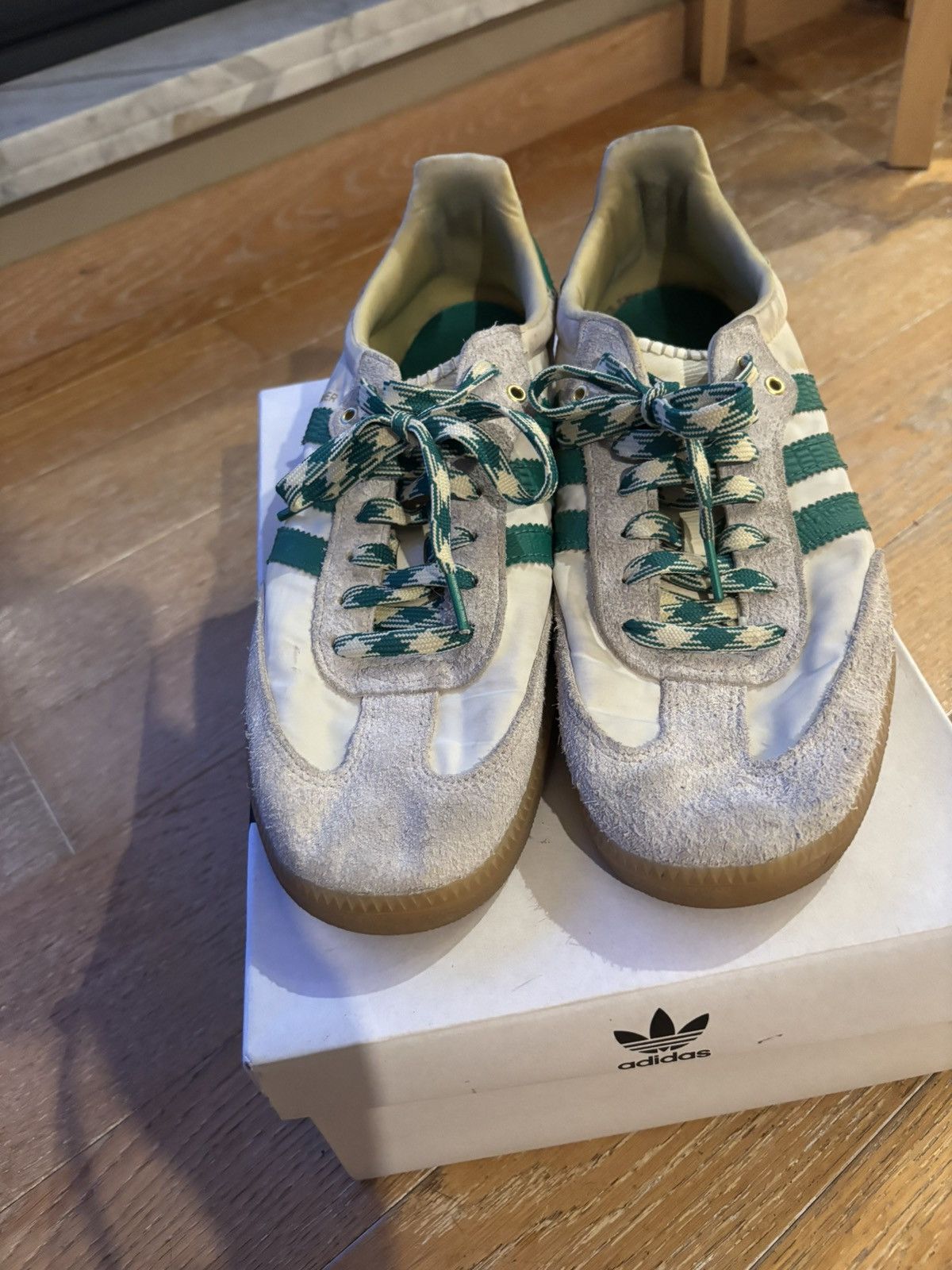 Adidas × Wales Bonner Adidas Samba Wales Bonner White/Green Size US 11.5 / EU 44-45 - 4 Thumbnail