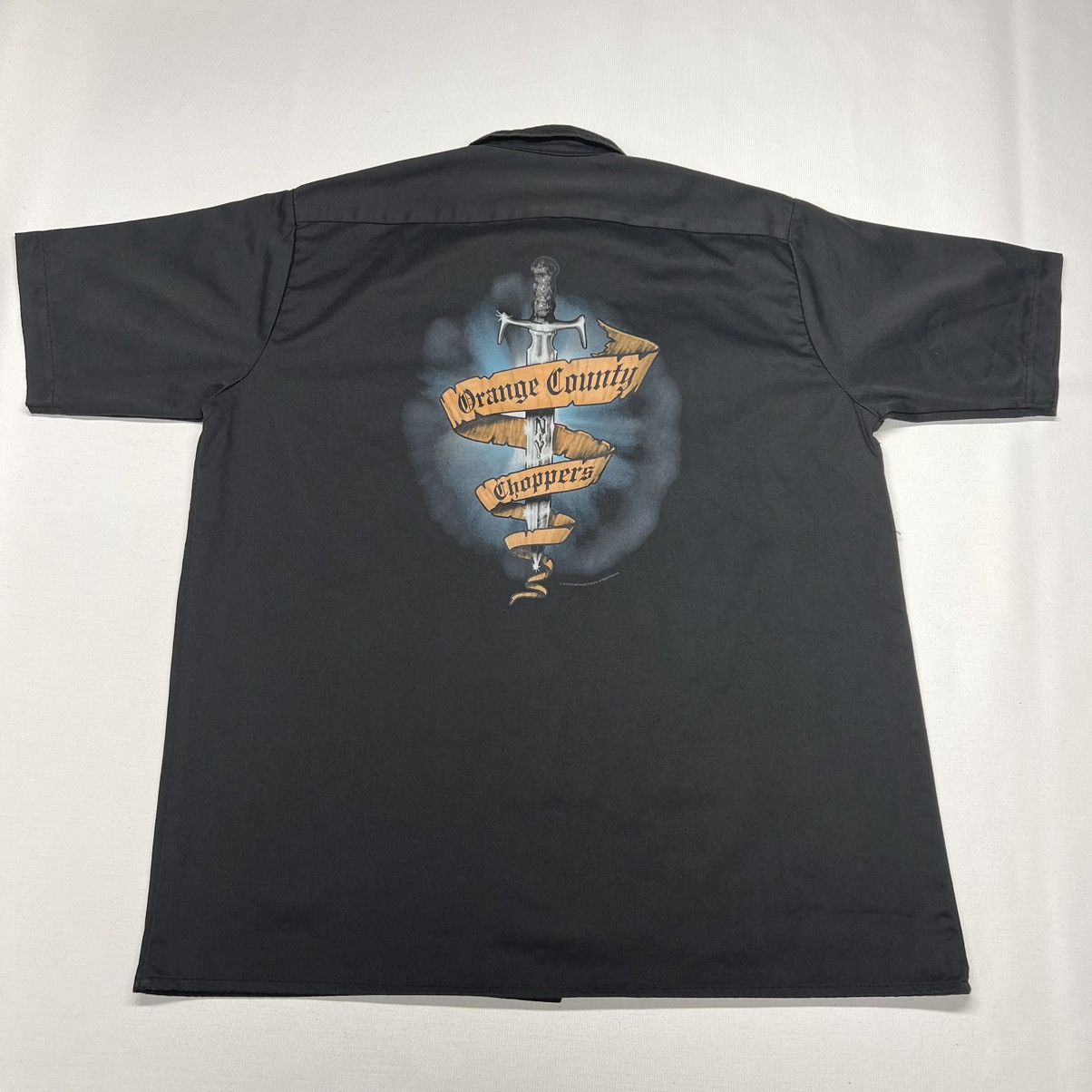 Vintage VTG Orange County Choppers Button Shirt Black Mechanic Work Size US XL / EU 56 / 4 - 1 Thumbnail