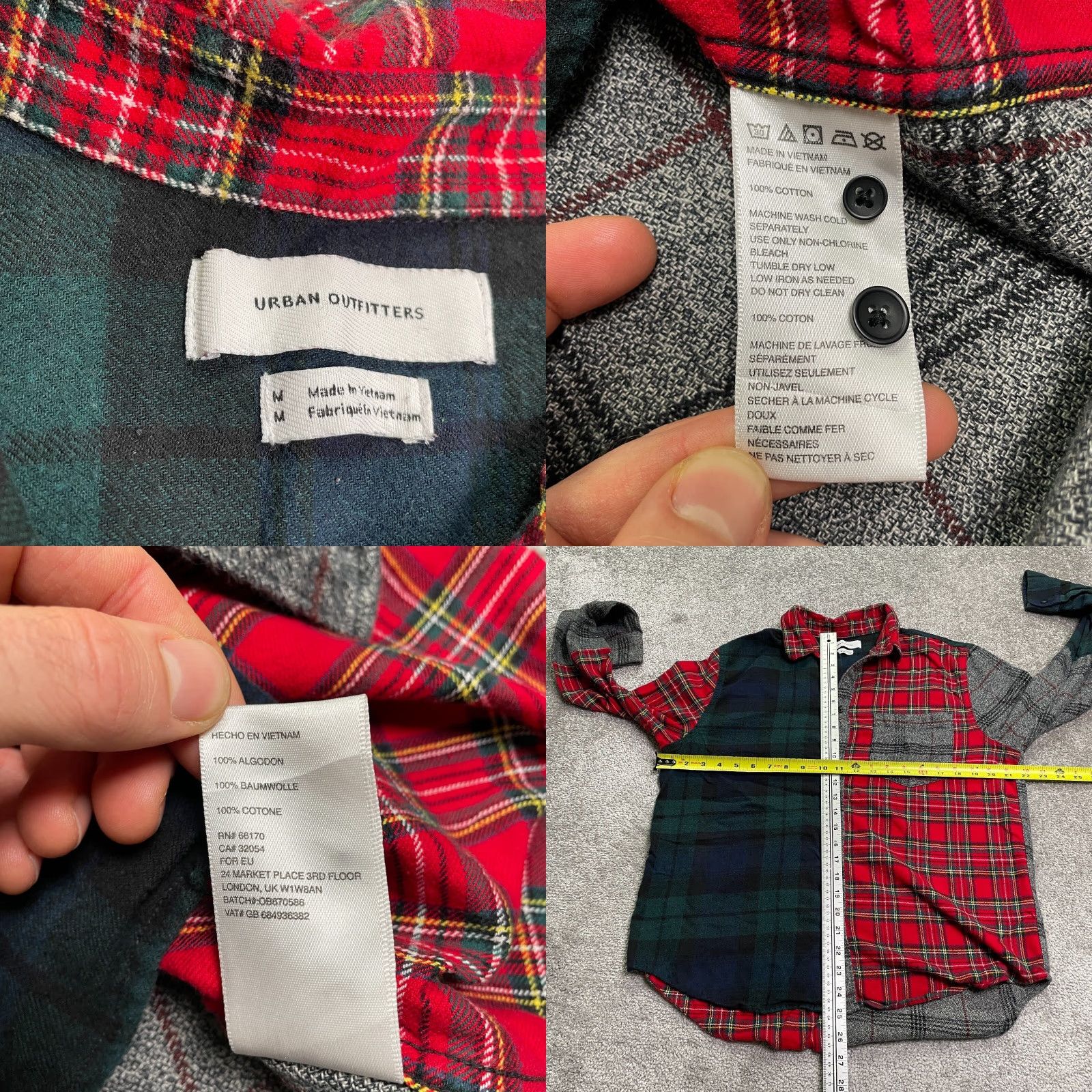 Urban Outfitters Urban Outfitters Shirt Flannel Mens Medium Multi Plaid Cotton Long Sleeve Casual Size M / US 6-8 / IT 42-44 - 8 Thumbnail
