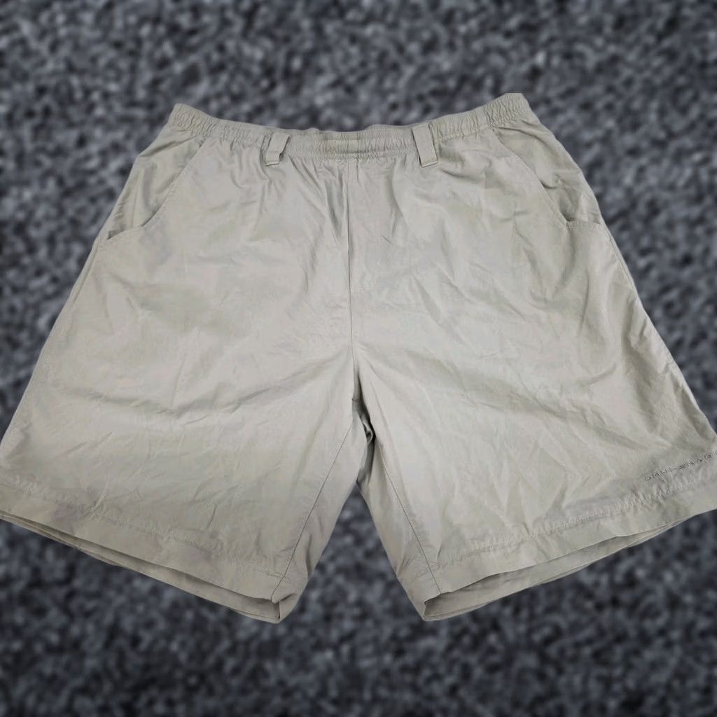 Vintage Columbia PFG Omni Shade Mens Fishing Shorts W/Liner Nylon Khaki XL Size US 36 / EU 52 - 1 Thumbnail