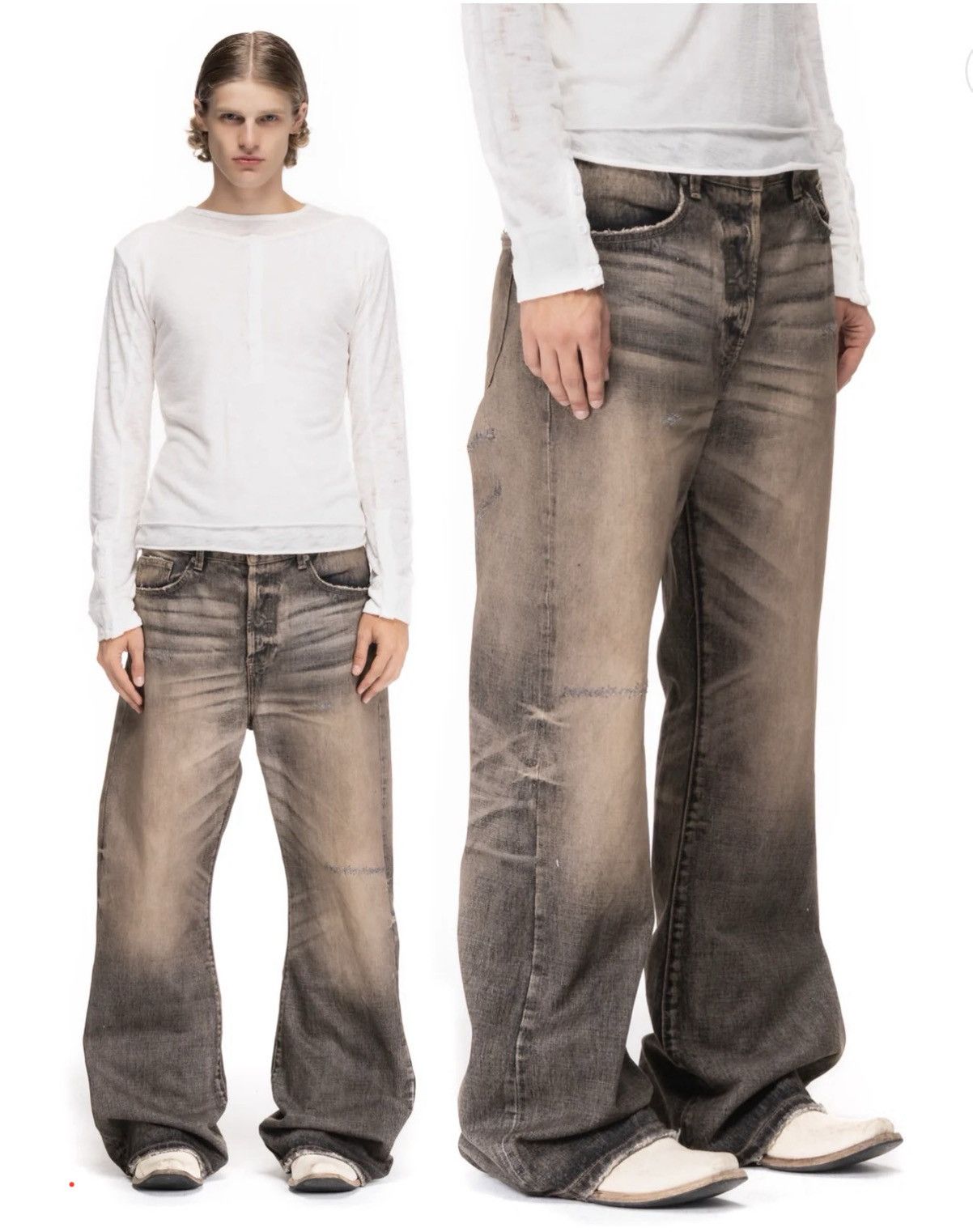 No Faith Studios No Faith Studios Solar Fade Selvedge Denim Bootcut Size US 31 - 2 Thumbnail