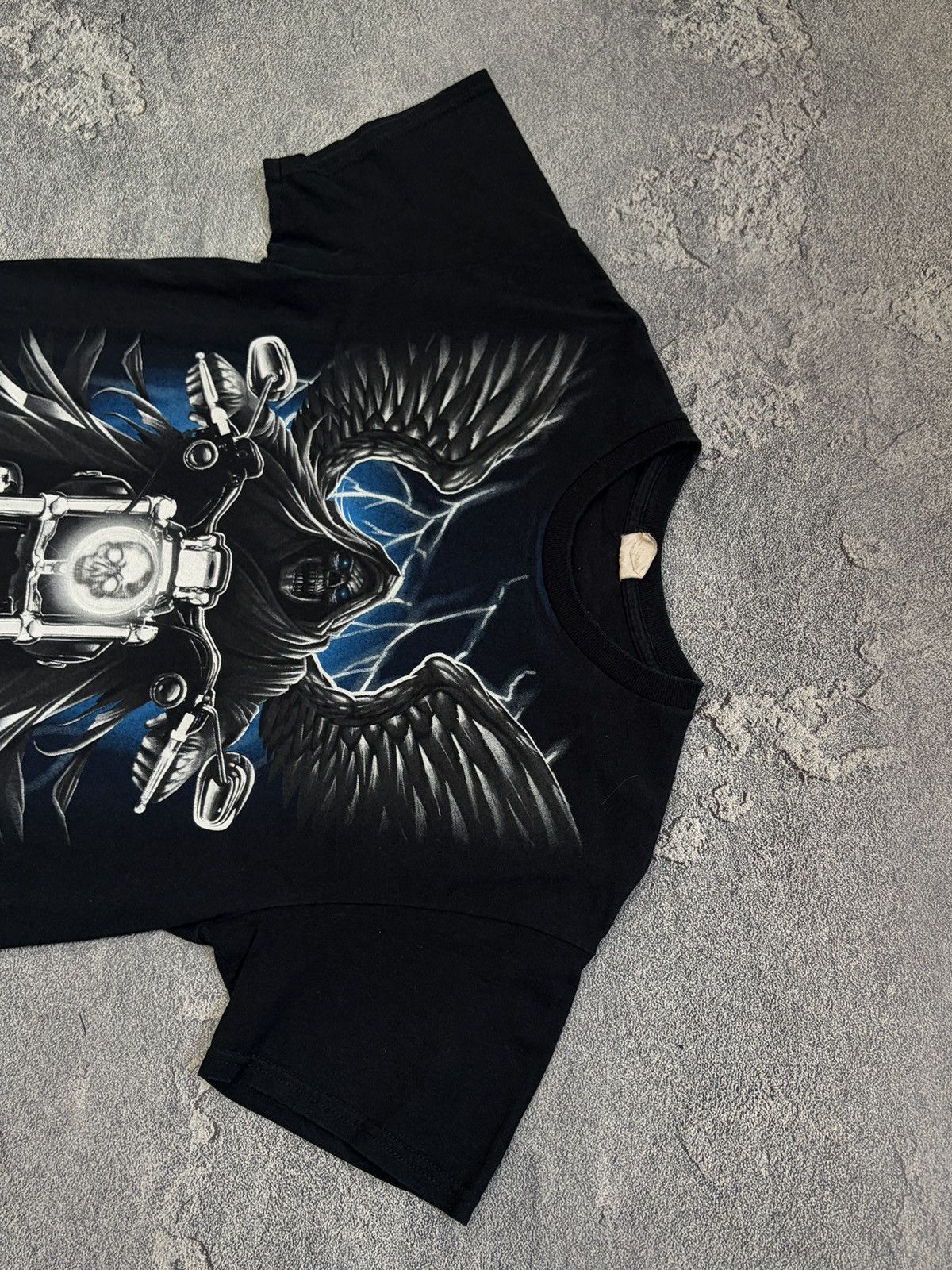 Vintage Vintage Grim Reaper Motorcycle Biker Skeleton T-Shirt Black Size US M / EU 48-50 / 2 - 4 Thumbnail