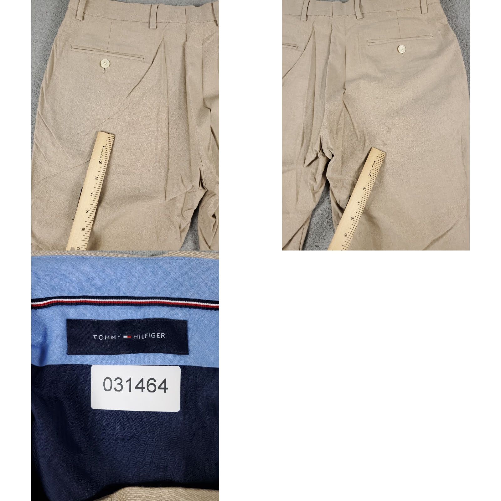 Tommy Hilfiger VINTAGE Tommy Hilfiger Pants Men 32x29 Beige Dress Flat Front Chino Regular Fit Size US 32 / EU 48 - 8 Thumbnail