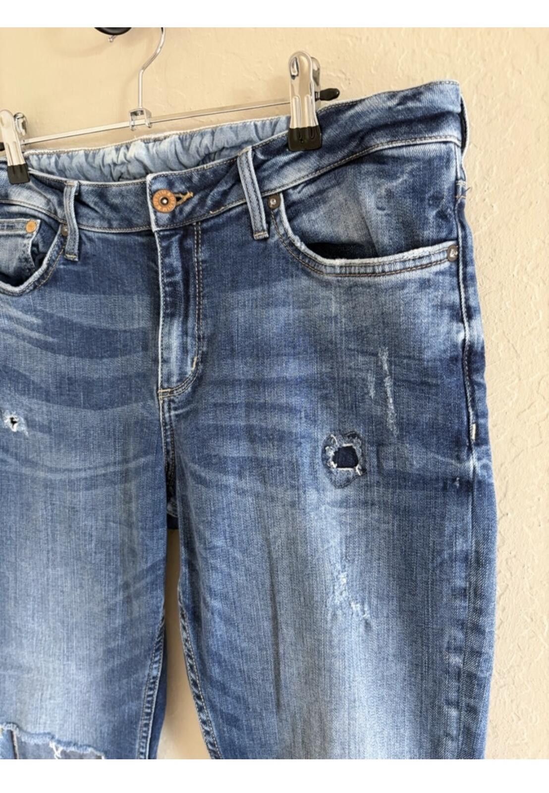 H&M H&M Light Blue Boyfriend Denim Jeans - Tapered Leg Size 29" - 4 Thumbnail