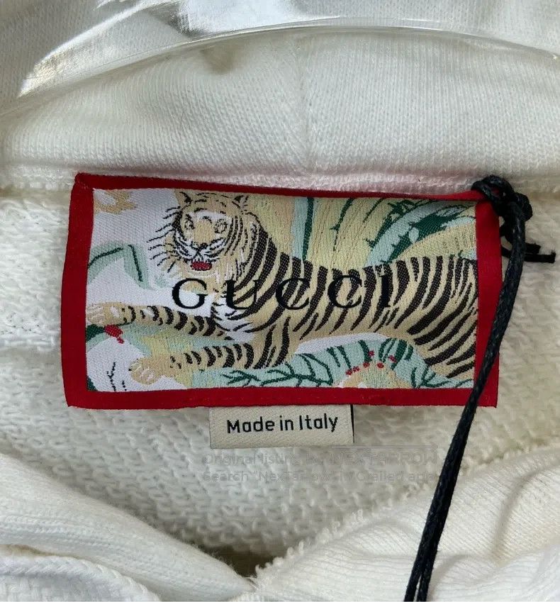 Gucci Gucci White Year of the Tiger Limited Printed Logo Hooded Size US M / EU 48-50 / 2 - 3 Thumbnail