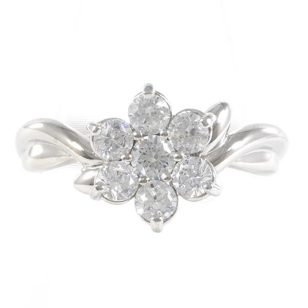 Other Other K18 White Gold Zircon Ring Size 7 Metal Ring in Great Condition Size ONE SIZE - 1 Thumbnail