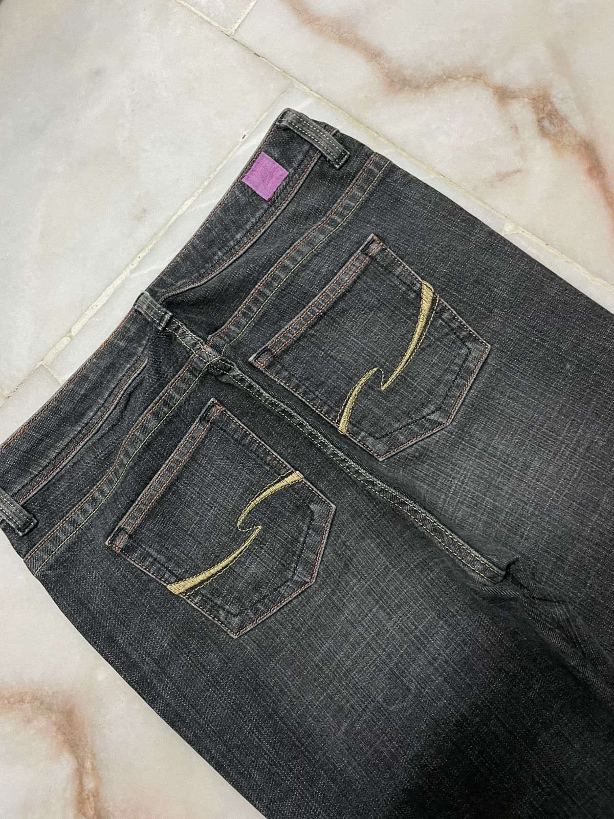 Tornado Mart 💥Flared💥Vintage 90’s Style Japanese Mud-Wash Bootcut Jeans Size 27" / US 4 / IT 40 - 11 Thumbnail