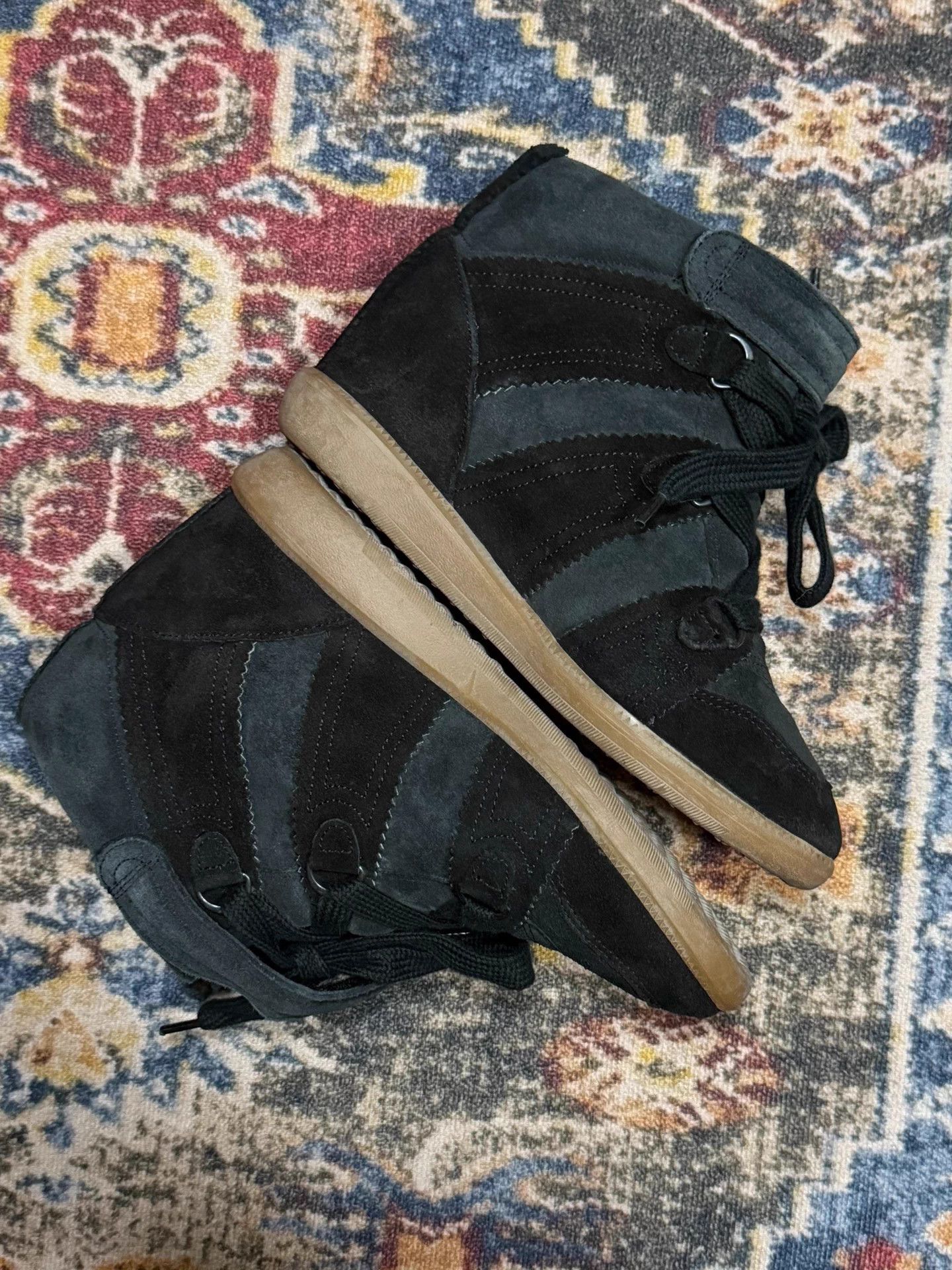Isabel Marant Isabel Marant Black Lace-up Platform Sneakers 38 Size US 7 / IT 37 - 4 Thumbnail