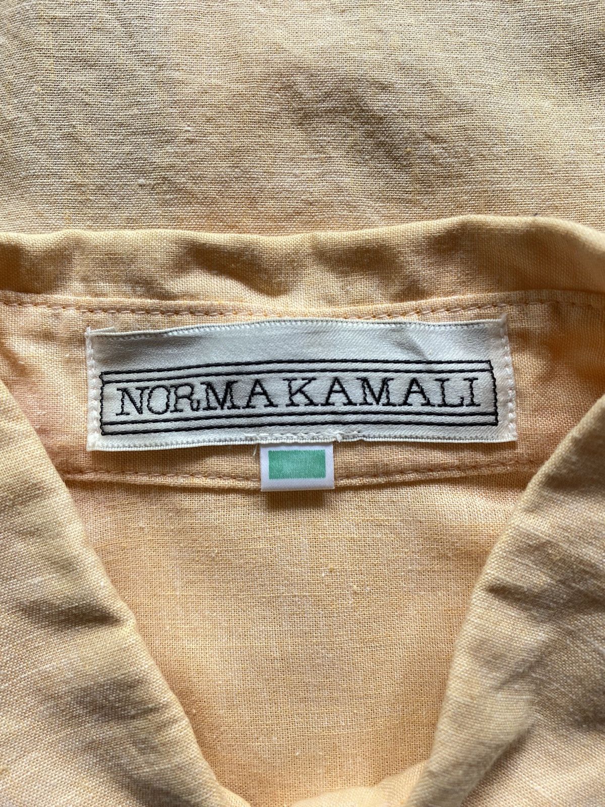 Designer NORMA KAMALI Vintage Peach Button-Up Shirt Size US XL / EU 56 / 4 - 3 Thumbnail