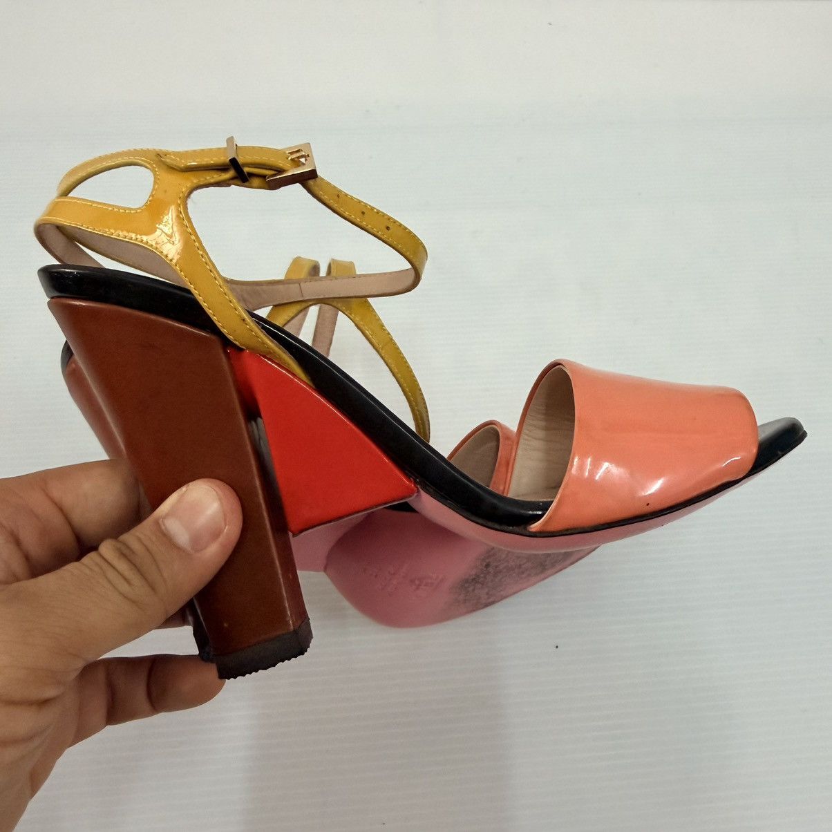 Fendi Fendi multicolor patent leather ankle strap sandals. Size US 5 / IT 35 - 6 Thumbnail