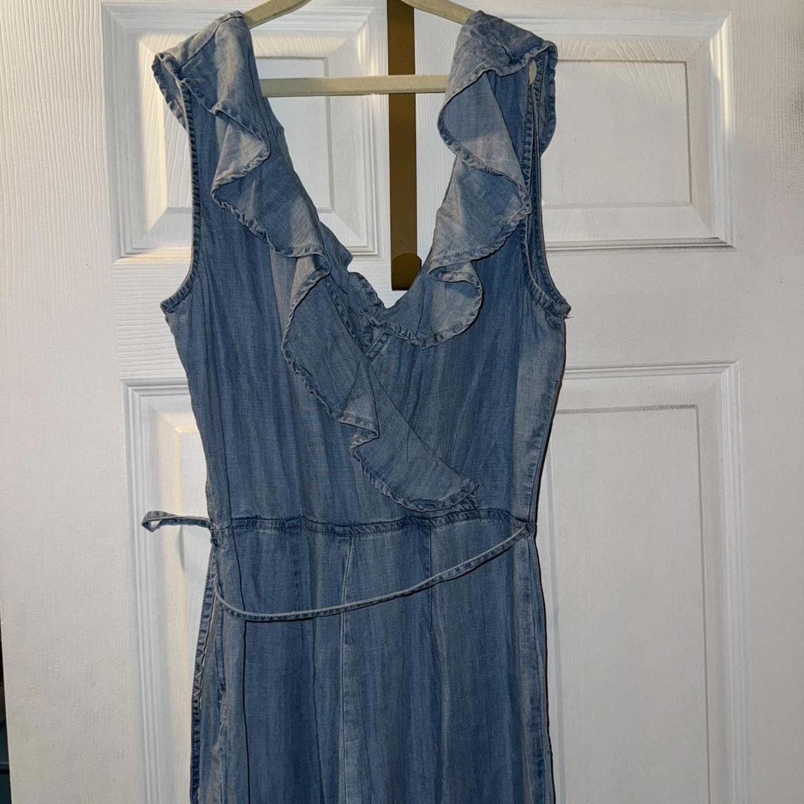 Guess GUESS Womens Belted Surplice Jumpsuit Blue Size 28" / US 6 / IT 42 - 5 Thumbnail