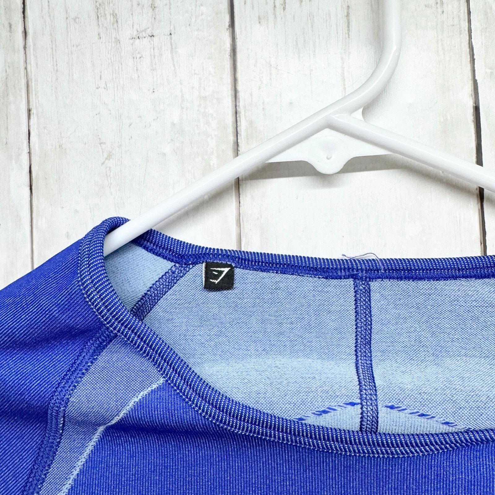 Gymshark Gymshark Top XS Turbo Seamless Crop Top Blue Compression Size XS / US 0-2 / IT 36-38 - 3 Thumbnail