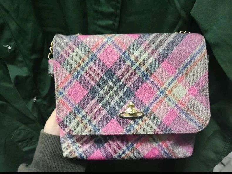 Vivienne Westwood Vivienne Westwood Plaid Chain Crossbody Bag Size ONE SIZE - 1 Thumbnail