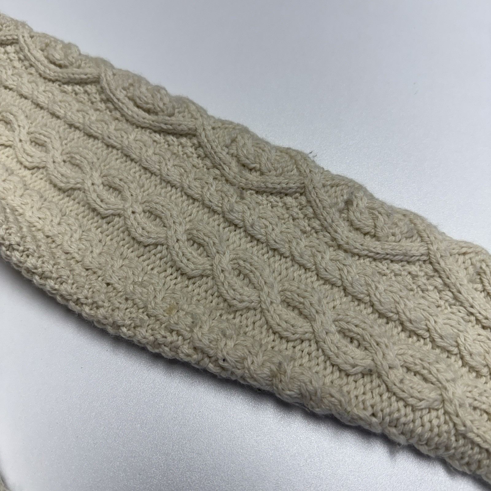Aran Isles Knitwear Aran Crafts Ireland Wool Turtleneck Sweater Womens M Ivory Size M / US 6-8 / IT 42-44 - 5 Thumbnail