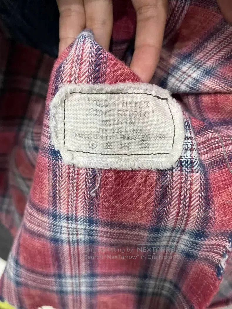 Greg Lauren Greg Lauren Plaid Shirt with Denim Detail. Size US M / EU 48-50 / 2 - 8 Thumbnail