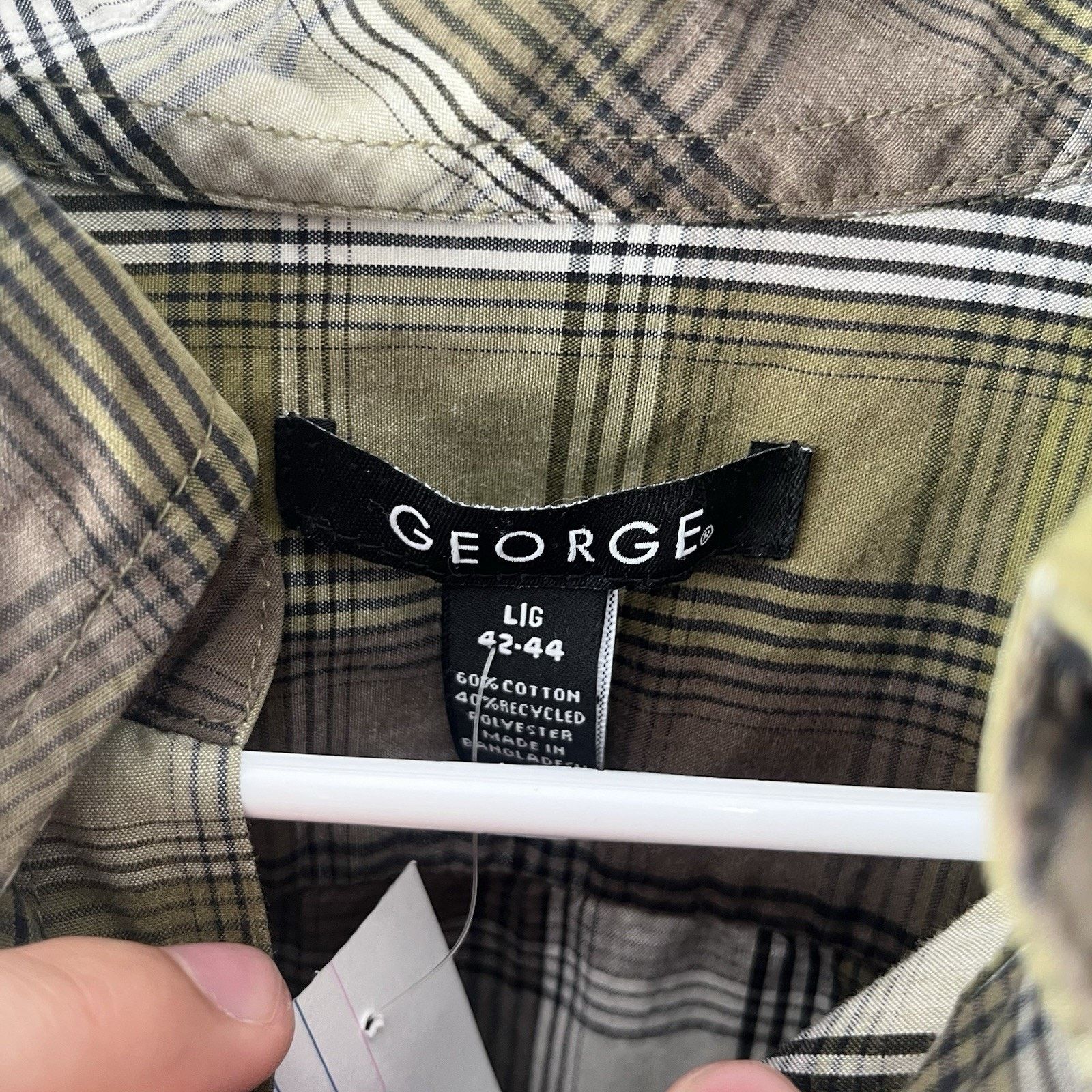 George 2000s George Casual Green Button Down Shirt Men’s Large Plai Size US L / EU 52-54 / 3 - 4 Thumbnail