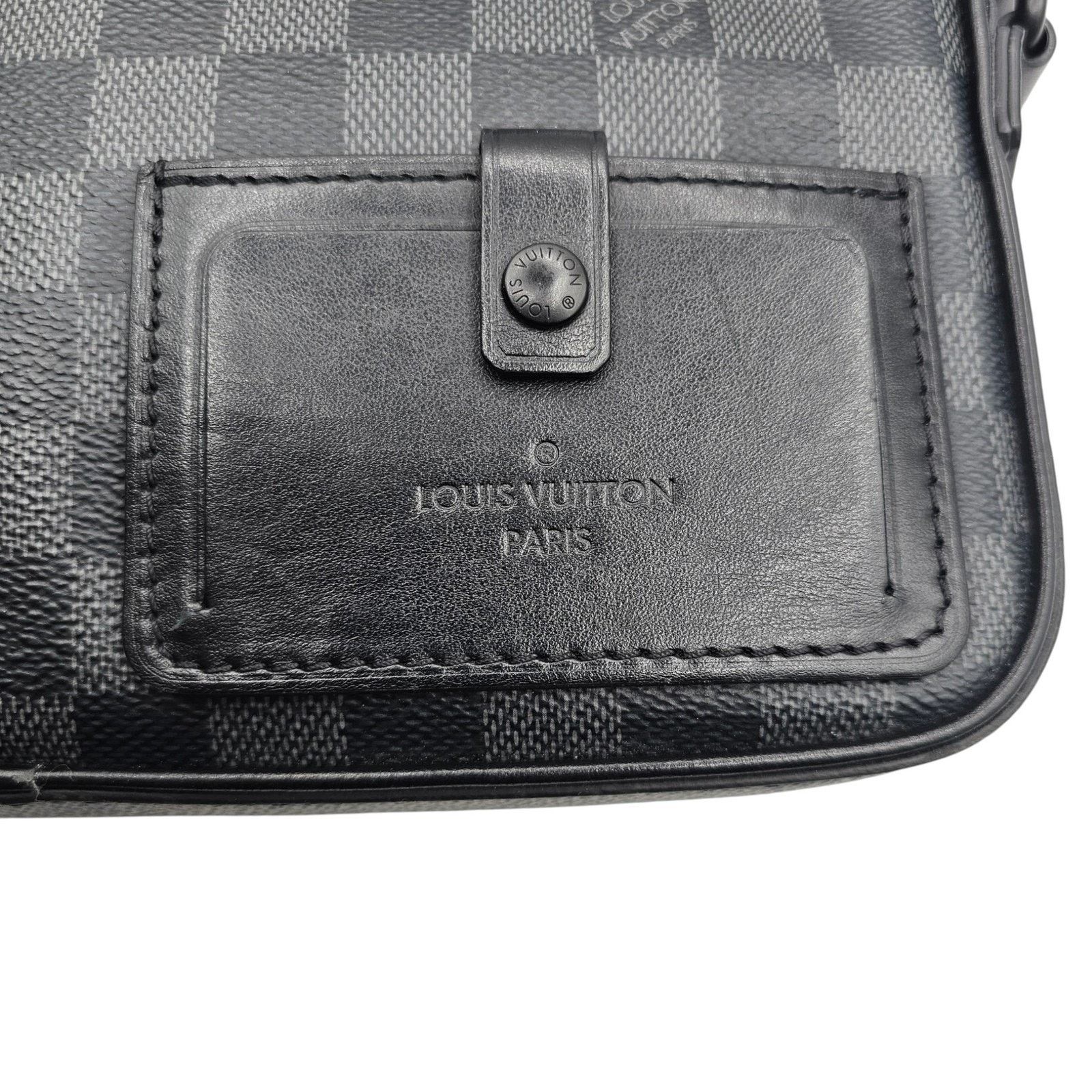 Louis Vuitton Damier Graphite Canvas Men's Crossbody Messenger Bag Black Size ONE SIZE - 8 Thumbnail