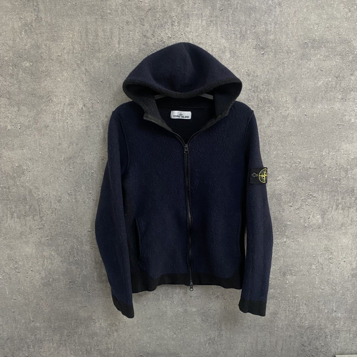 Stone Island Stone Island Wool Zip Hoodie Fleece Jacket Size US S / EU 44-46 / 1 - 1 Thumbnail