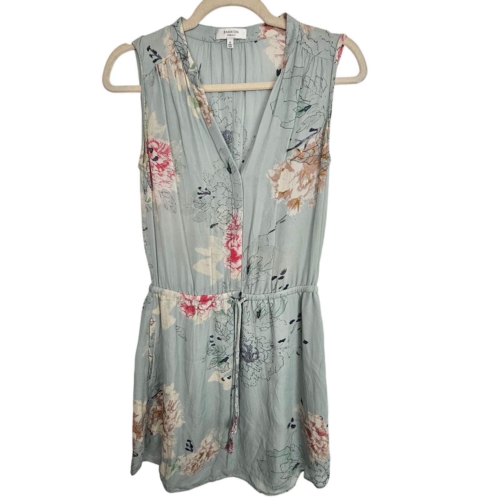 Babylon Babaton Womens 100% Silk Floral Mini Dress XS Easter Summer Size XS / US 0-2 / IT 36-38 - 1 Thumbnail