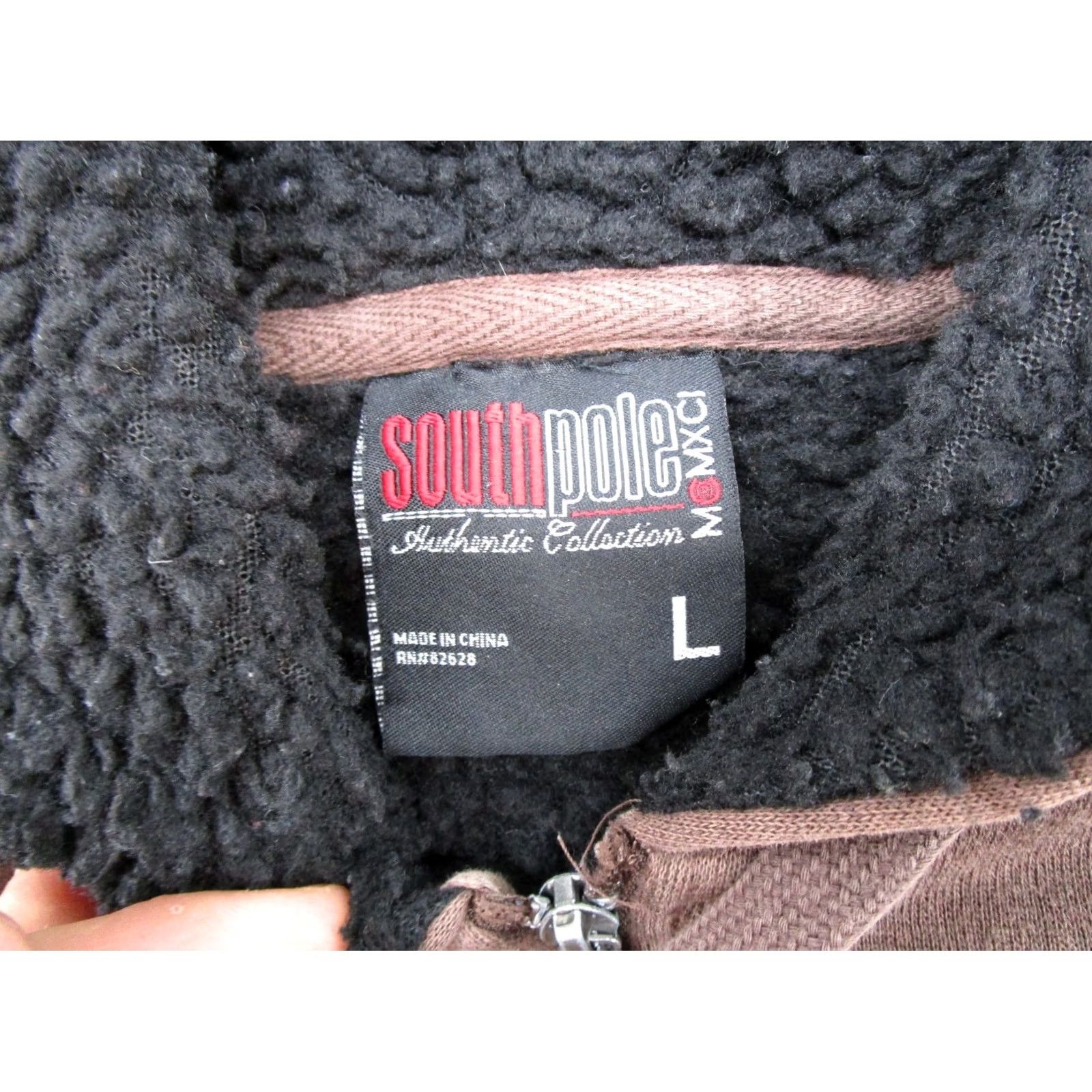 Southpole VINTAGE Southpole Hoodie Mens Full Zip Sherpa Lined Brown Size L Skater Crew Neck Comfort All Seasons Winter Spring Fall Sports Size US L / EU 52-54 / 3 - 2 Thumbnail