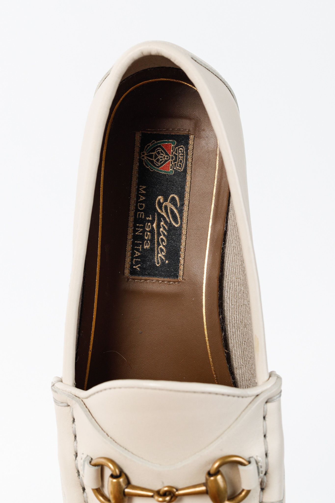 Gucci Gucci Horsebit 1953 White Leather Loafers Size US 4 / IT 34 - 9 Thumbnail
