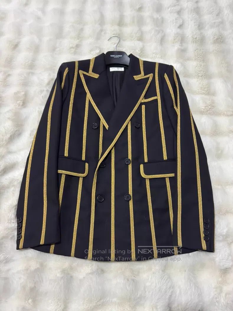 Saint Laurent Paris Saint Laurent Paris Black gold embroidered suit Size US S / EU 44-46 / 1 - 1 Thumbnail