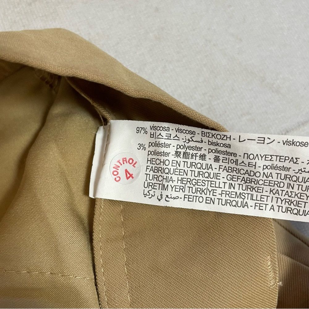 Zara NWT New Zara High-waisted Full Length Beige Pants Size M Size 30" / US 8 / IT 44 - 8 Thumbnail