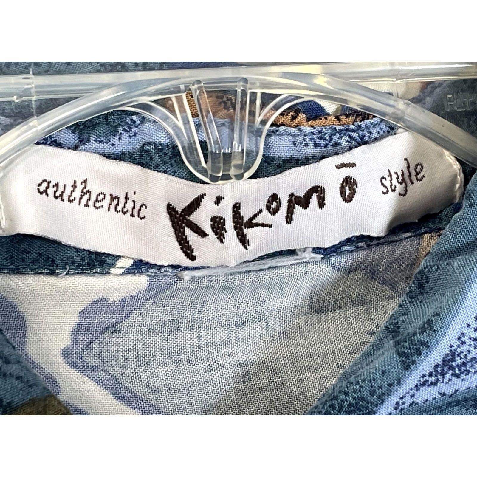 Vintage Kikomo Shirt Mens XL Blue Geometric Hawaiian Short Sleeve Button Up Casual Size US XL / EU 56 / 4 - 6 Thumbnail