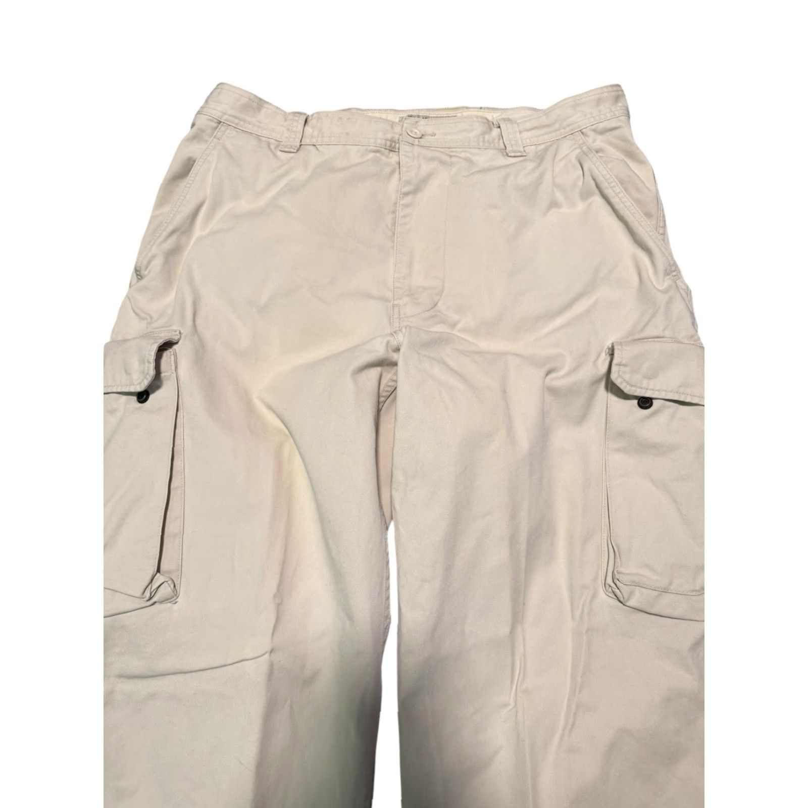 Polo Ralph Lauren VINTAGE Polo Jeans Co Ralph Lauren Cargo Pants Mens 38x30 White Military Surplus Cargo Pants / Workwear / 90s / Army / Outdoors Mens White Cotton Size US M / EU 48-50 / 2 - 4 Thumbnail