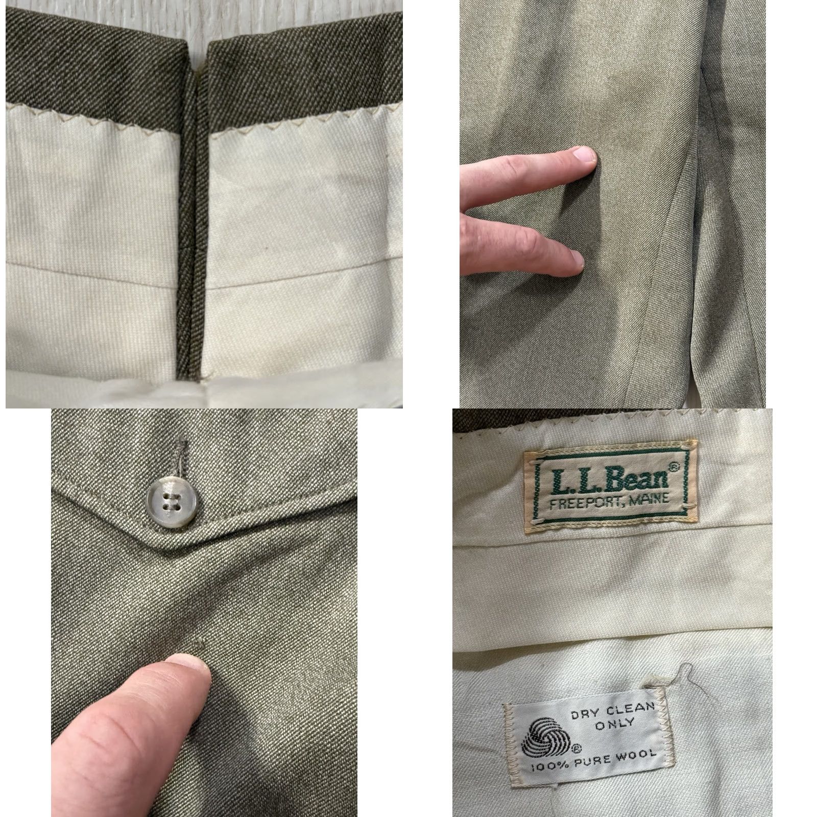 Vintage VINTAGE 60s LL Bean Wool Hunting Pants 31x29 Military Green Mens Size US 31 - 9 Thumbnail