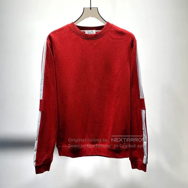 Hermes Hermes Classic Nylon Patched Round Neck Long Sleeve Sweats Size US L / EU 52-54 / 3 - 1 Thumbnail