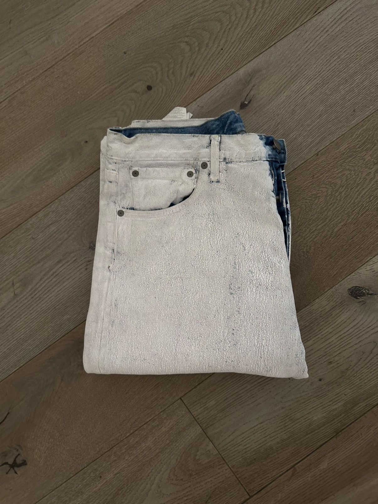 Maison Margiela Maison Margiela White Painted Jeans Size US 31 - 3 Thumbnail