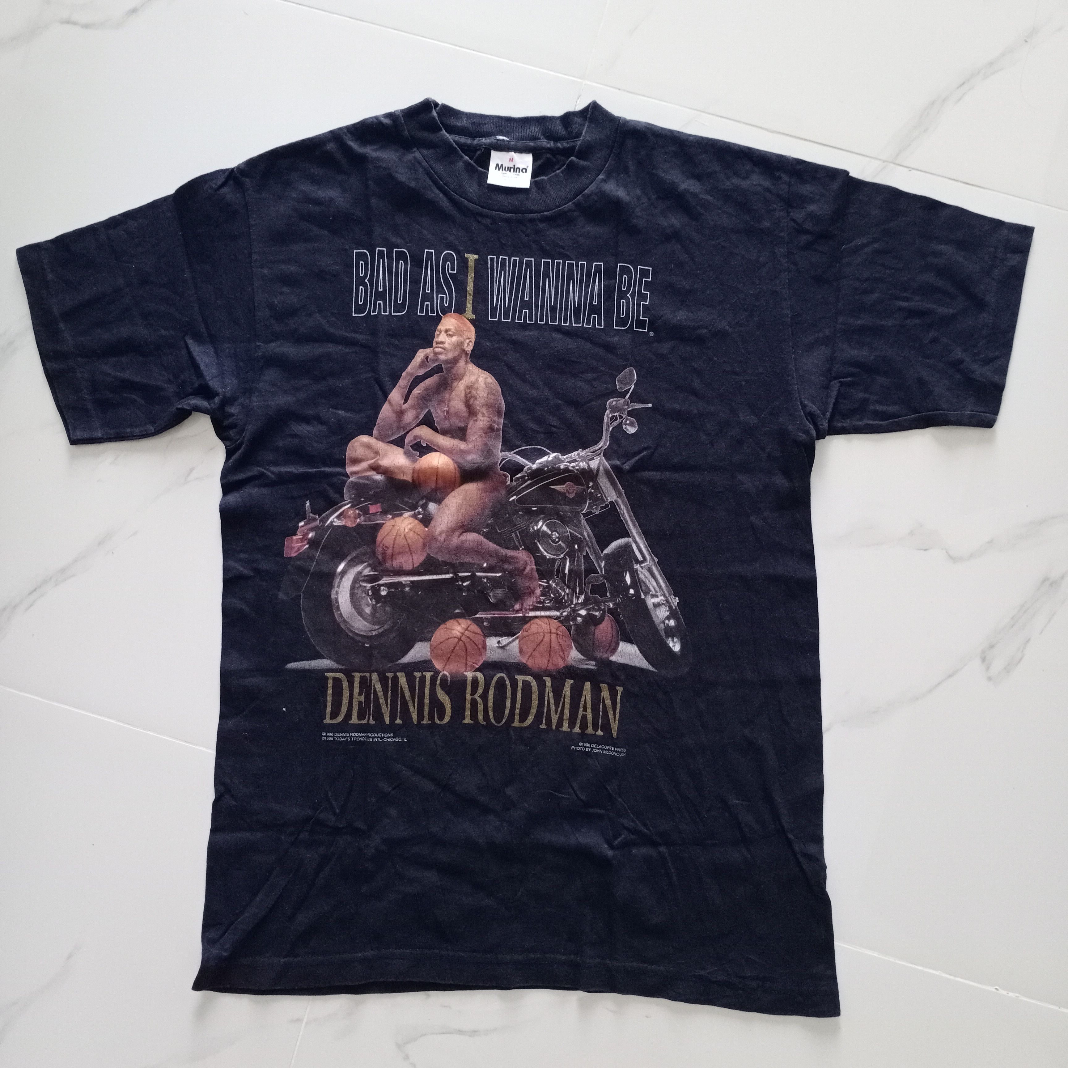 NBA × Vintage Vintage 1996 Dennis Rodman Bad As I Wanna Be T Shirt Size US M / EU 48-50 / 2 - 2 Thumbnail
