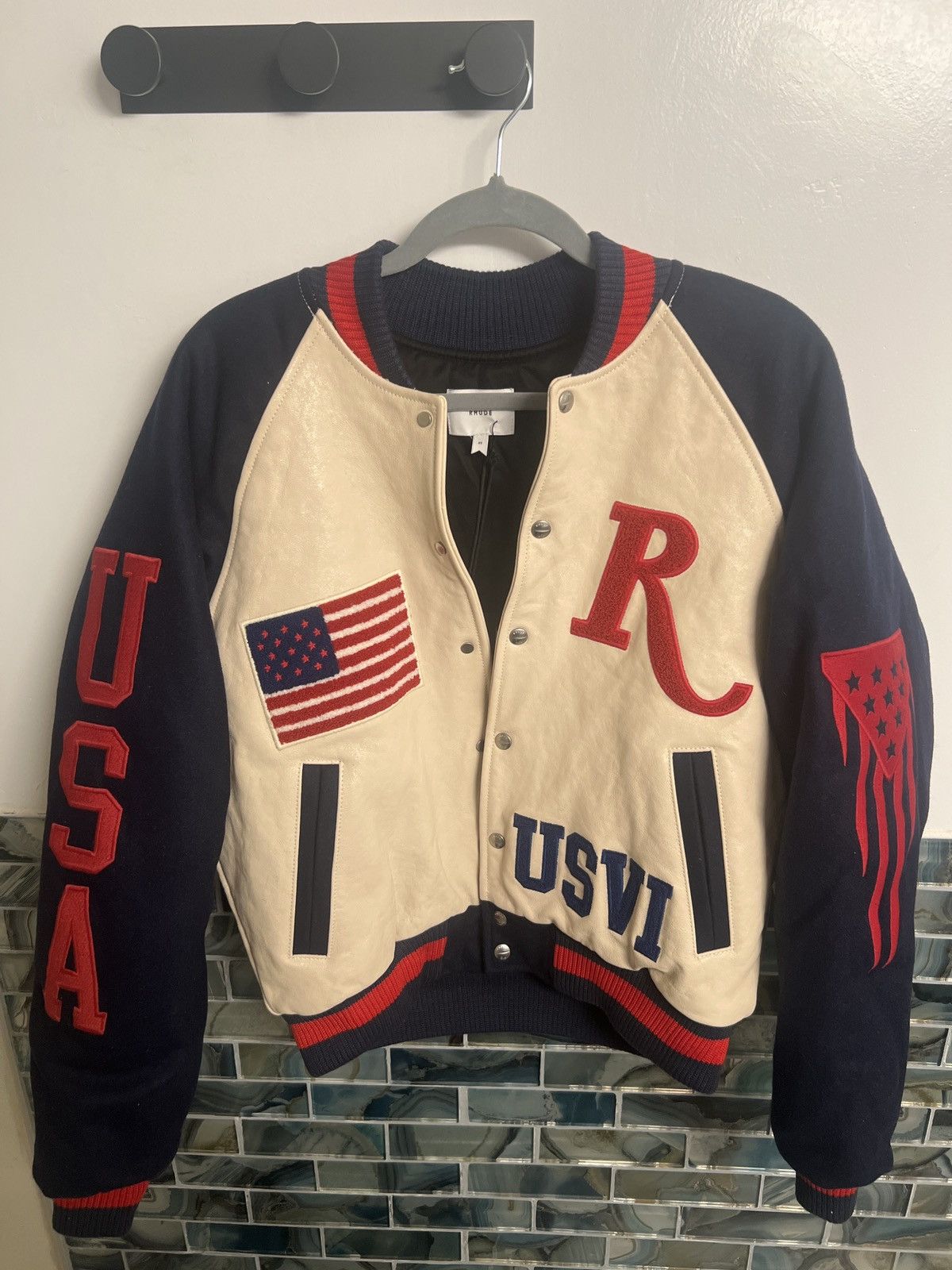 Rhude Rhude “St Croix” Varsity Jacket Size XS Size US XS / EU 42 / 0 - 6 Thumbnail