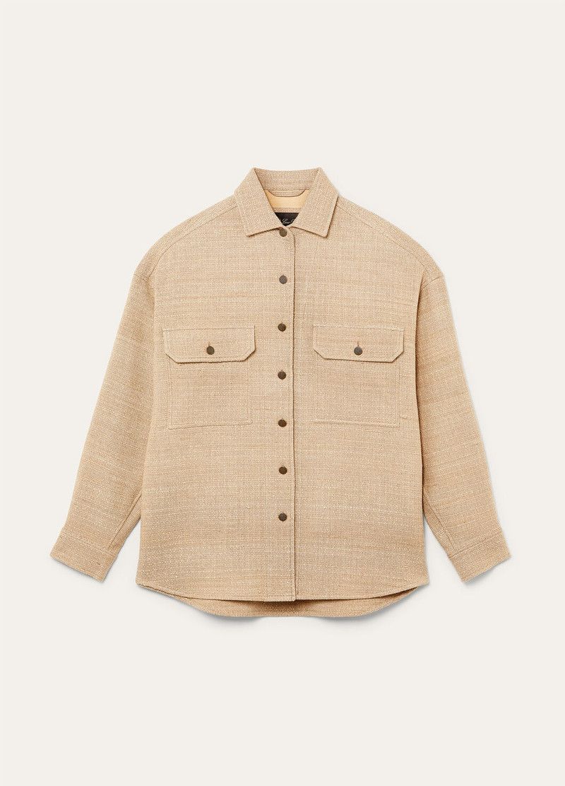Loro Piana o1srvl11e0526 FAP4866 Darby Overshirt in Beige Size XS / US 0-2 / IT 36-38 - 1 Thumbnail