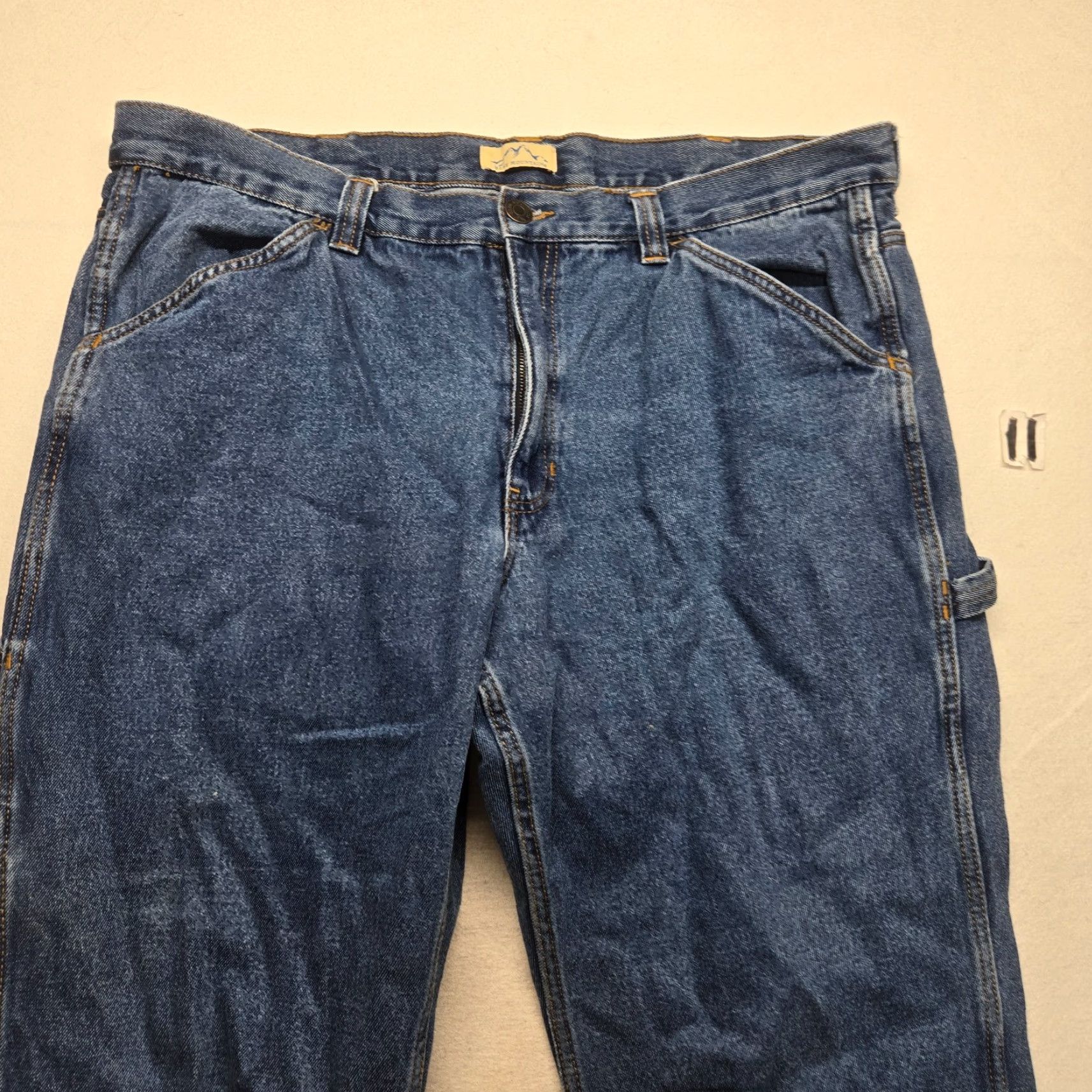 The Mountain Vintage Blue Mountain Men's Jeans Pants 42x30 Straight Leg Denim Cotton Blue 90s Casual Men's Size US 42 / EU 58 - 2 Thumbnail