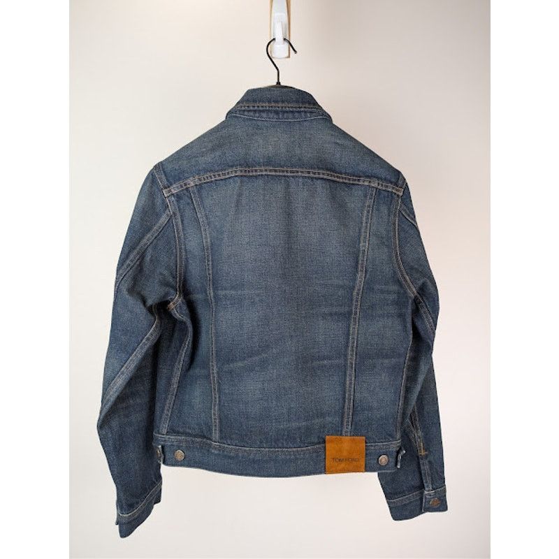 Tom Ford o1rshd1 Iconic Denim Jacket in Strong High / Low Blue Size US M / EU 48-50 / 2 - 16 Thumbnail