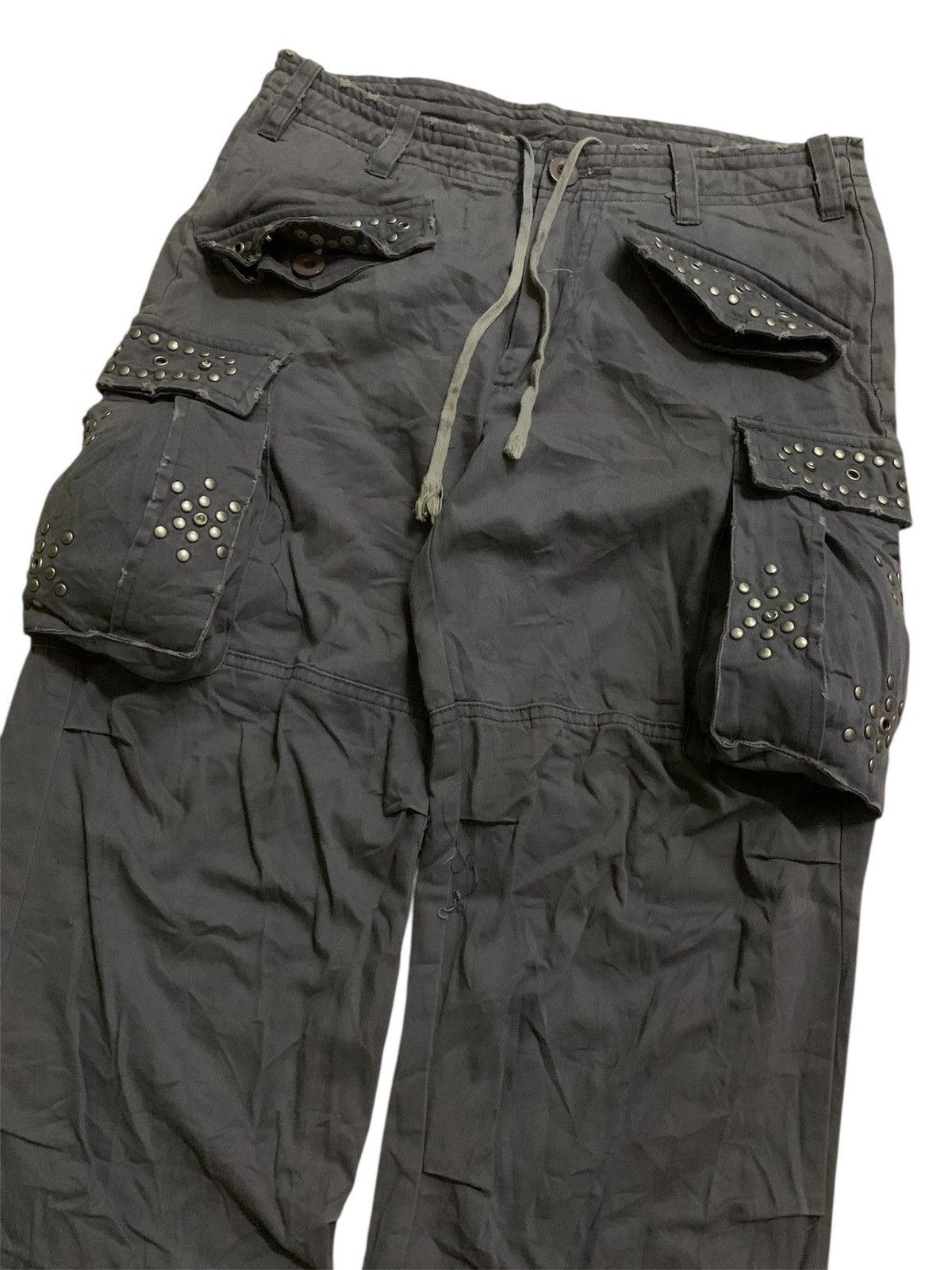 Japanese Brand 💥Japanese Fashion Designer Studs Cargo Pant Size US 30 / EU 46 - 2 Thumbnail